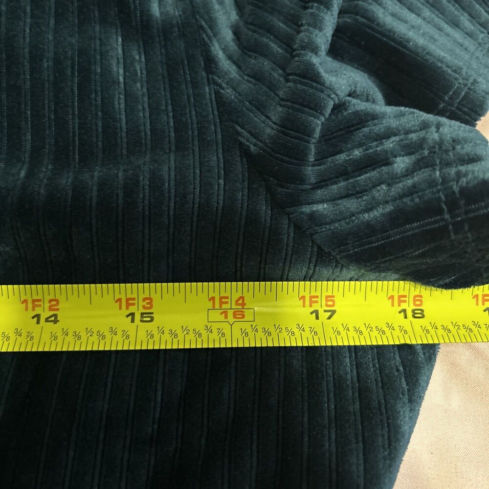 Juicy Couture Women’s Size Large Velvet Dress Y2K defined waist dark teal - Picture 4 of 8